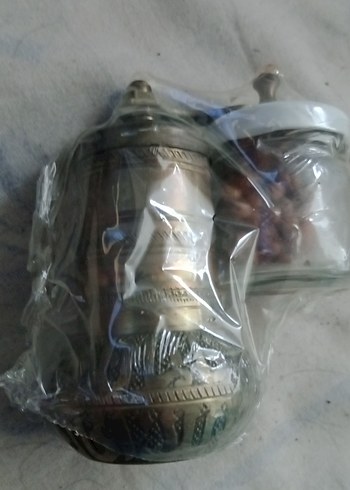 pirinç renkli geleneksel baharat değirmeni seti - Görsel 4