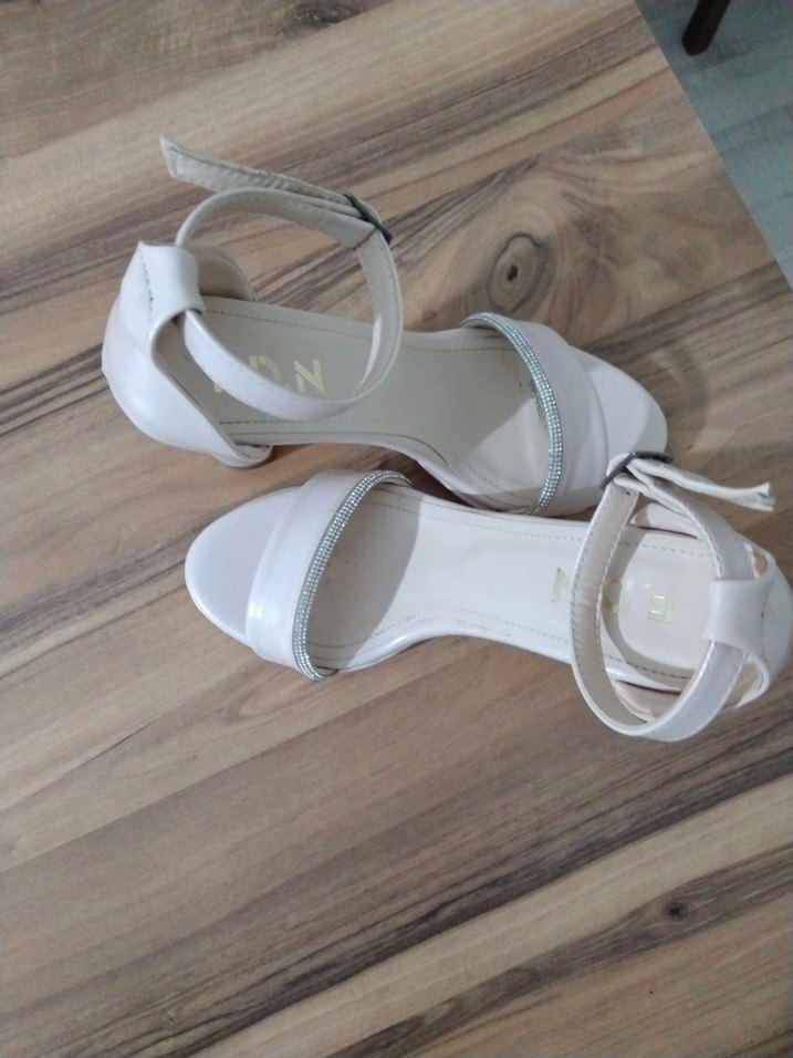 Bej pudra Minimalist Topuklu Kadın Ayakkabı - Görsel 5