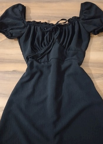 Siyah Mini Dar Kesim Kadın Elbise - Görsel 2