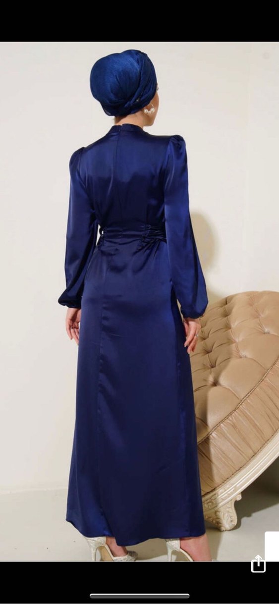 Lacivert Abiye elbise - Görsel 2