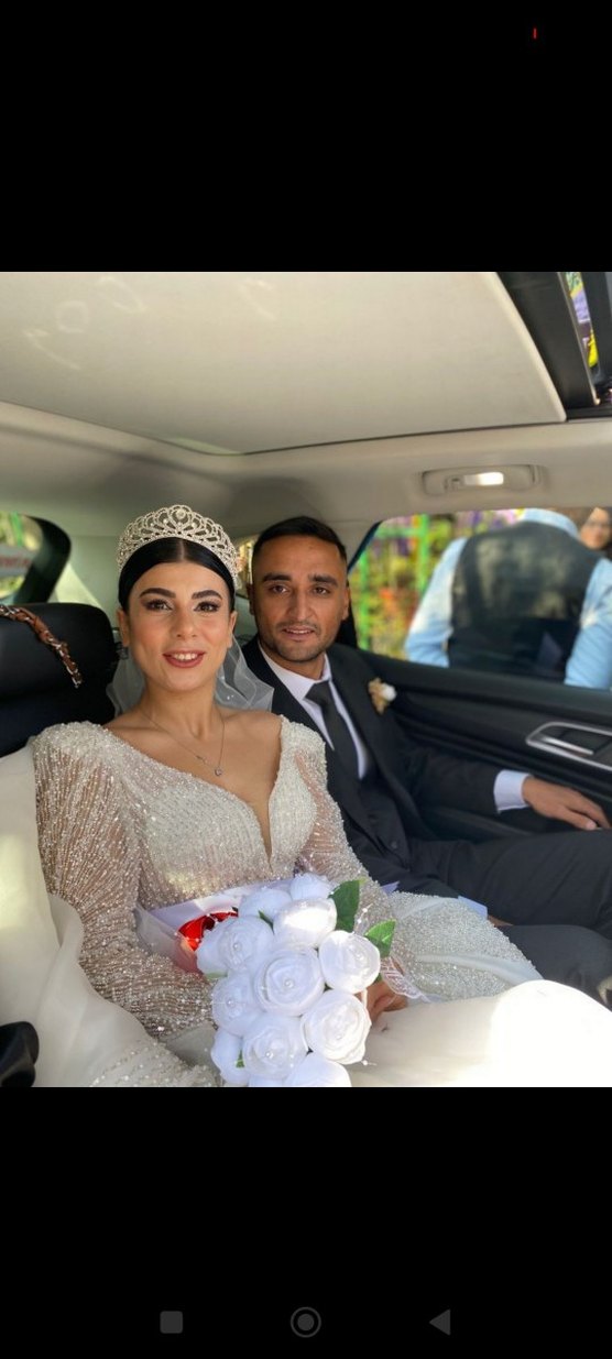 Uzun Kollu Beyaz Prenses Gelinlik - Görsel 4