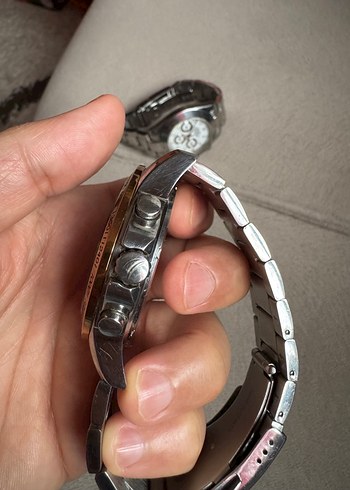 DS marka Parlak Kahverengi Erkek Saat - Görsel 6