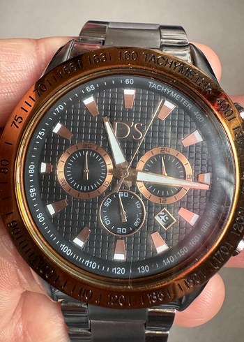 DS marka Parlak Kahverengi Erkek Saat - Görsel 2