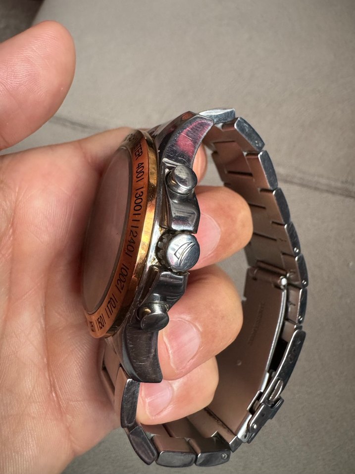 DS marka Parlak Kahverengi Erkek Saat - Görsel 5