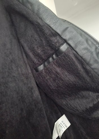 Siyah Deri Erkek Biker Ceket - Görsel 3