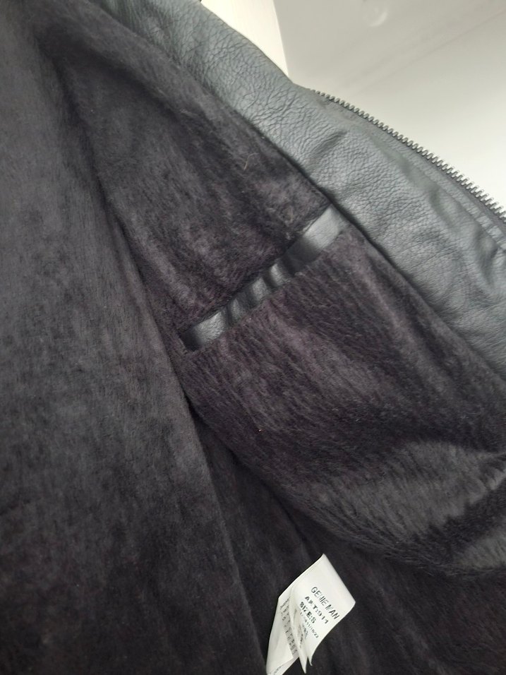 Siyah Deri Erkek Biker Ceket - Görsel 3