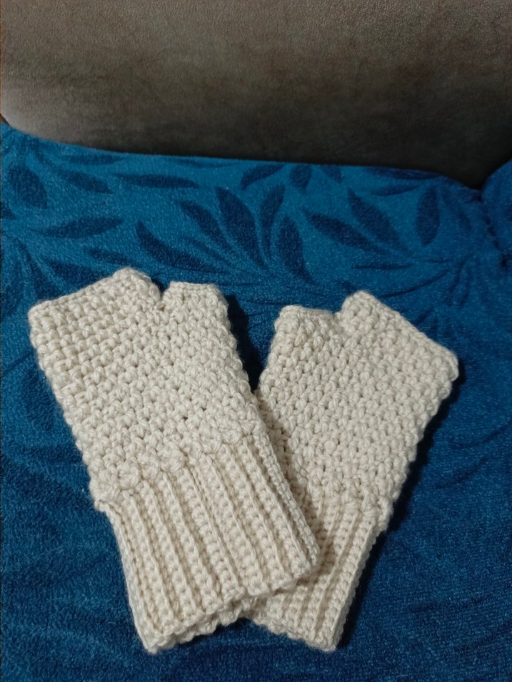 Kadın Bohem Örgü Parmaksız Eldiven - Görsel 2