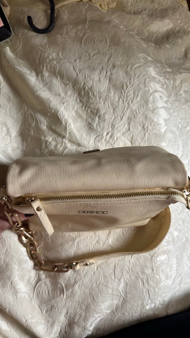 Bej Derimod vintage Kadın Çantası - Görsel 3