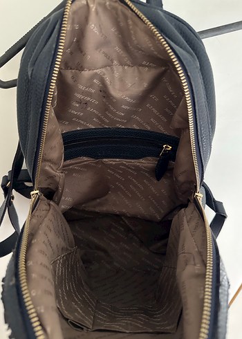 U.S.S.N POLO Deri Sırt Çantası, Tokalı, Kırmızı Şeritli - Görsel 3