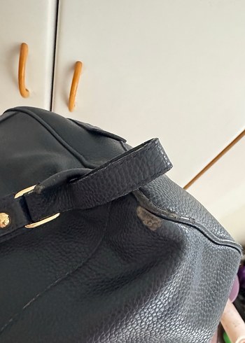 U.S.S.N POLO Deri Sırt Çantası, Tokalı, Kırmızı Şeritli - Görsel 6