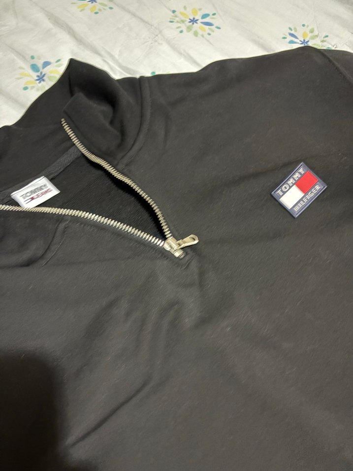 Tommy Hilfiger Siyah Fermuarlı Sweatshirt - Görsel 2