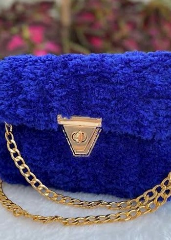 Nakış İşlemeli Örgü Bohem Kadın Çantası - Görsel 4