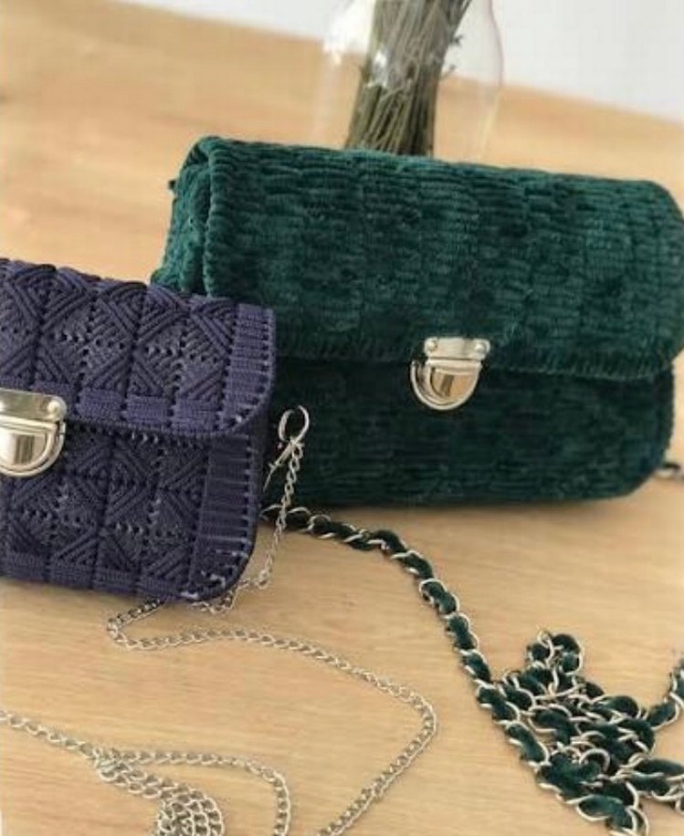 Nakış İşlemeli Örgü Bohem Kadın Çantası - Görsel 3