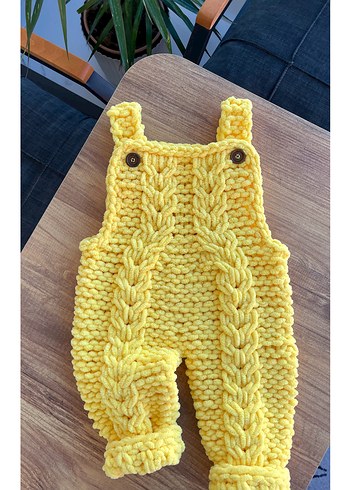 Mor Örgü Kız Çocuk Salopet - Görsel 2