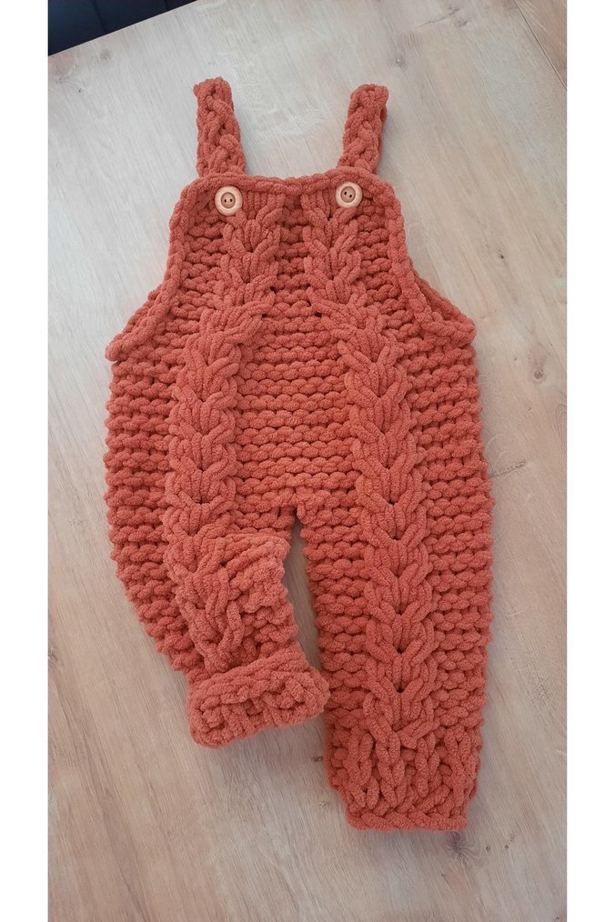 Mor Örgü Kız Çocuk Salopet - Görsel 3