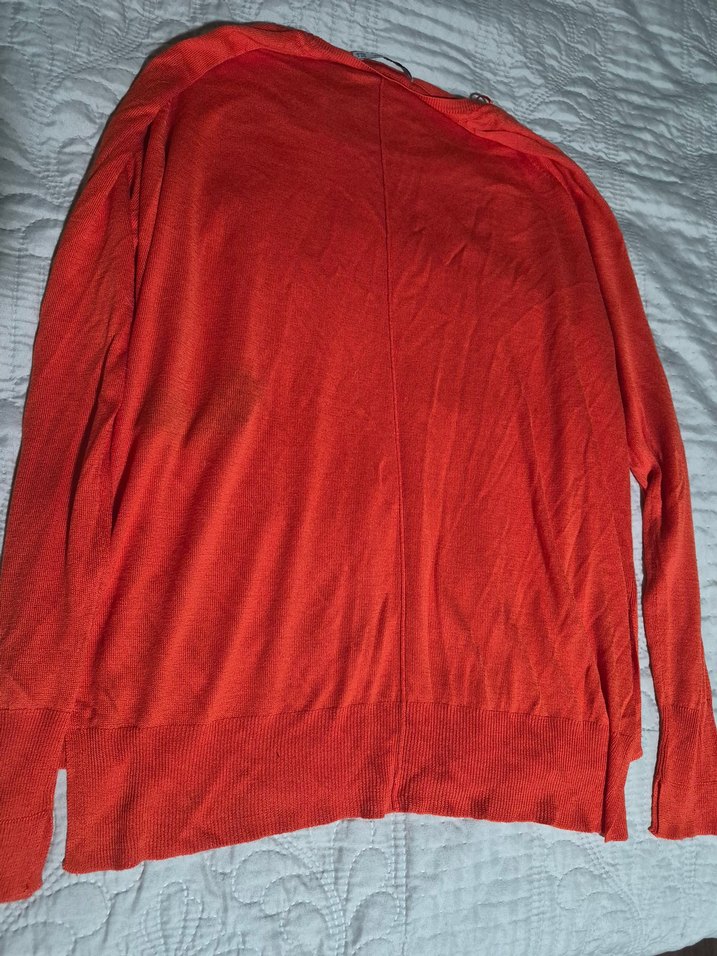 Zara Knit Turuncu İnce Triko Kazak / Bluz (L Beden) - Görsel 5