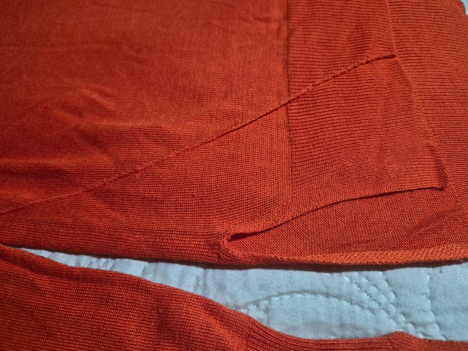 Zara Knit Turuncu İnce Triko Kazak / Bluz (L Beden) - Görsel 3