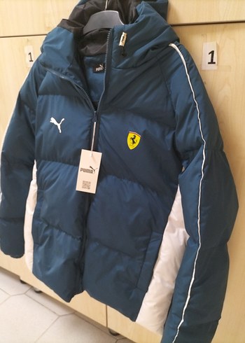 Mavi Fermuarlı Erkek Spor Mont Puma Ferrari - Görsel 2