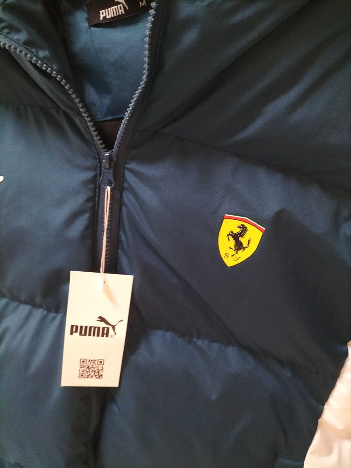 Mavi Fermuarlı Erkek Spor Mont Puma Ferrari - Görsel 4