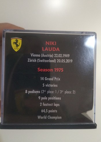 Niki Lauda 1975 Kırmızı Şampiyon Kaskı - Görsel 5