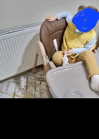 Taba renkli bebek mama sandalyesi - Görsel 2