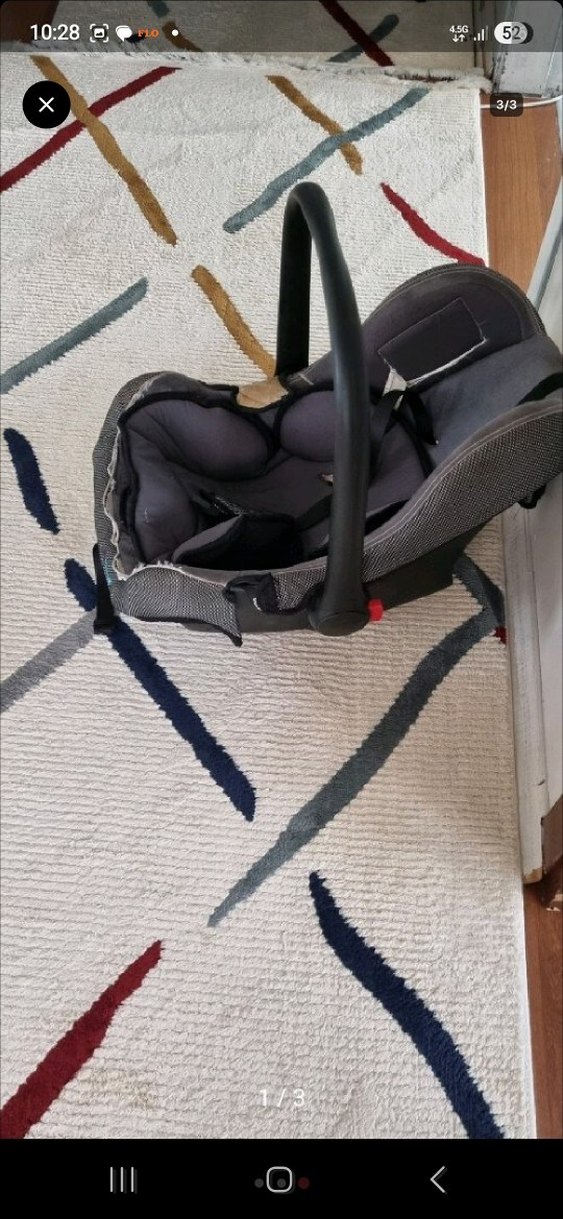 Gri Bebek Araç Koltuğu Taşıyıcı - Görsel 2