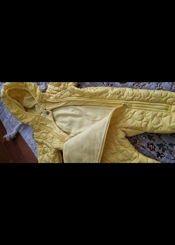 Sarı Kapüşonlu Bebek Tulumu - Görsel 3