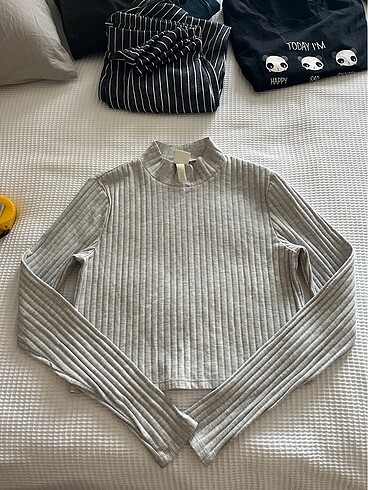 h&m uzun kollu crop
