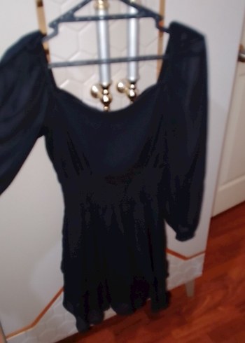 Uzun, Salaş Kesim, Siyah Gotik Kadın Elbise - Görsel 3