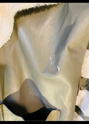 Gri Uzun Kadın Kaban Kürklü Detaylı - Görsel 7