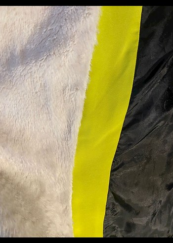 Gri Uzun Kadın Kaban Kürklü Detaylı - Görsel 4