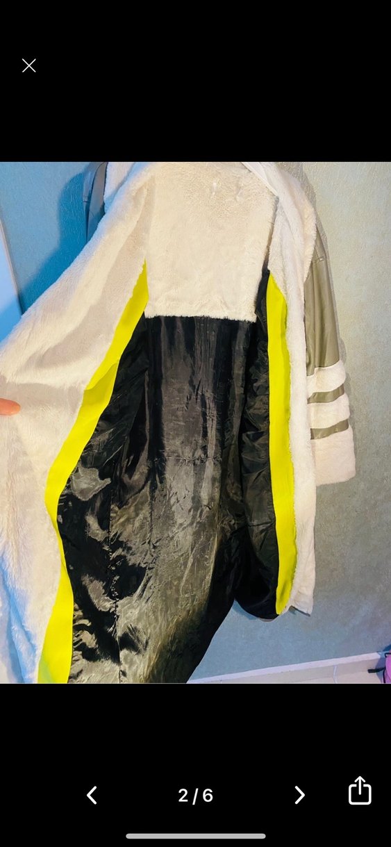 Gri Uzun Kadın Kaban Kürklü Detaylı - Görsel 3