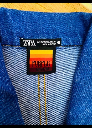 Kadın Koyu Mavi Düğmeli Denim Ceket - Görsel 3