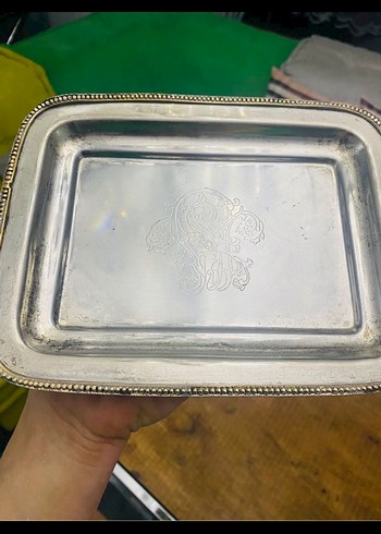 Zara home gümüş tepsi - Görsel 2