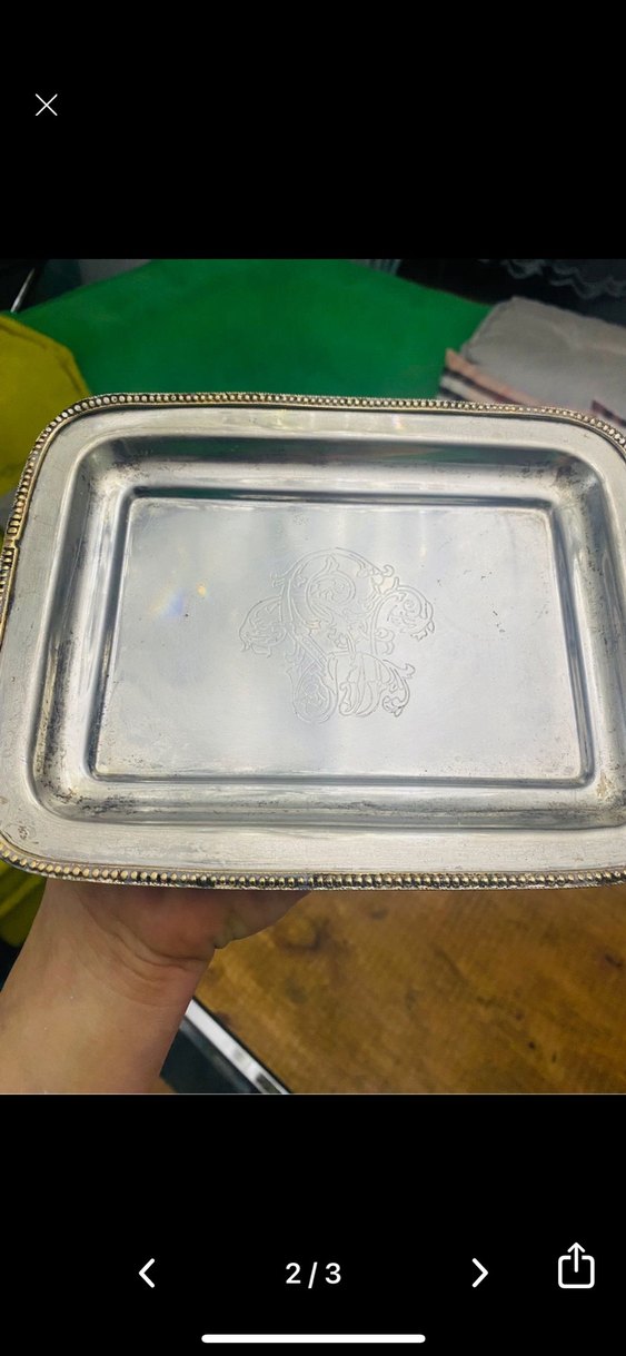 Zara home gümüş tepsi - Görsel 2