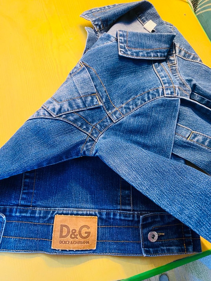 Düğmeli Mavi Kadın Kot Ceket - Görsel 3