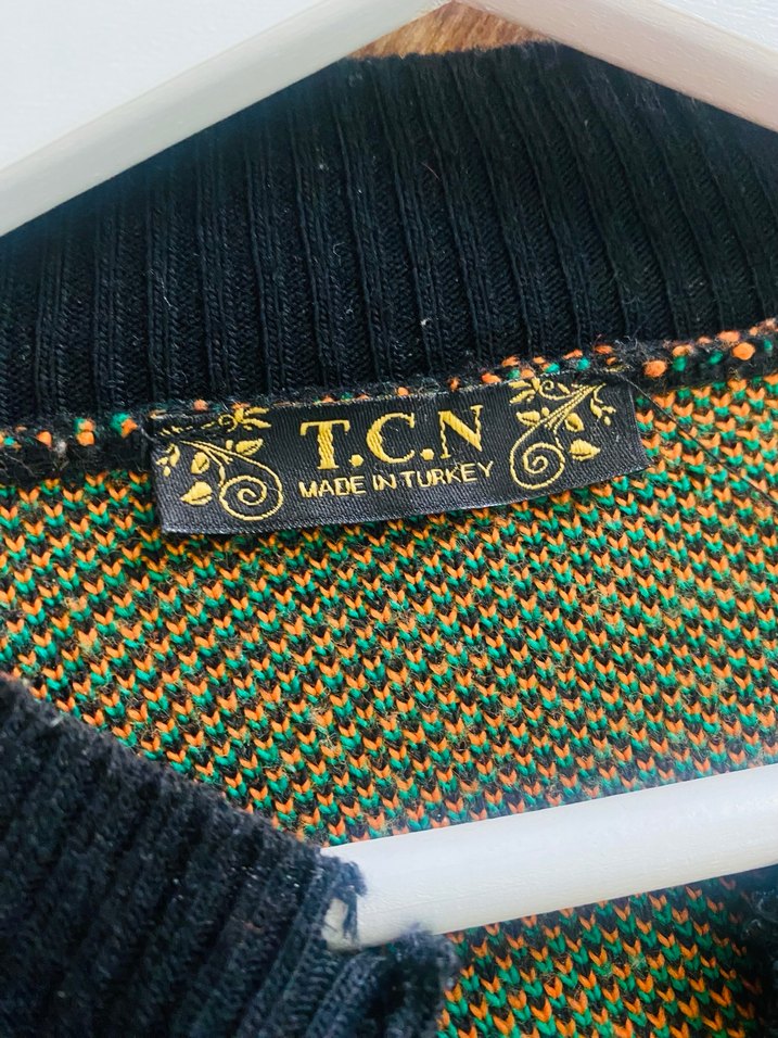 Çiçek Desenli Renkli Örgü Kadın Hırka - Görsel 3