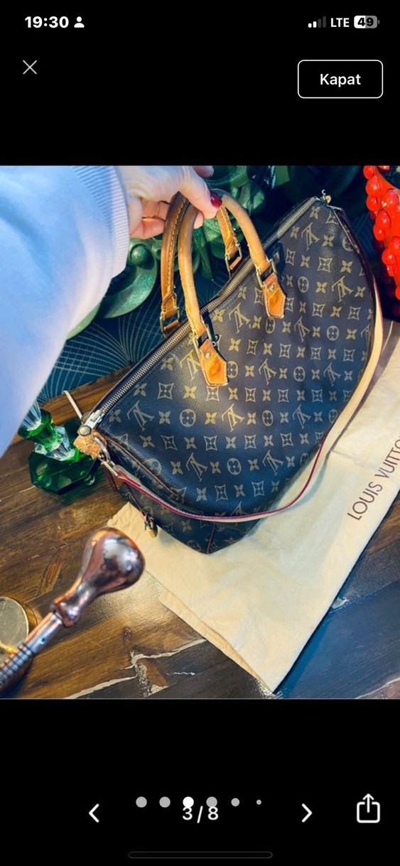 Klasik Elegan Kahverengi Deri Çanta - Görsel 3