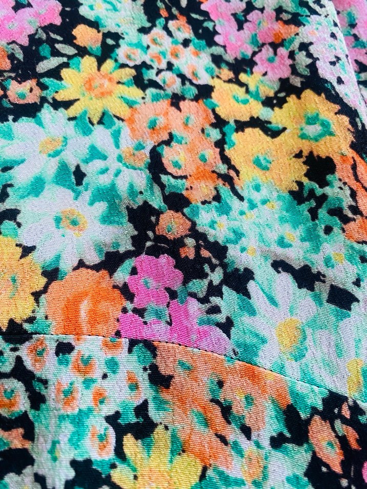 Çiçek Desenli V Yaka Uzun Bohem Elbise - Görsel 2