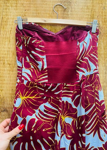 Bordo Bağlamalı Bohem Kadın Kumaş Pantolon - Görsel 3