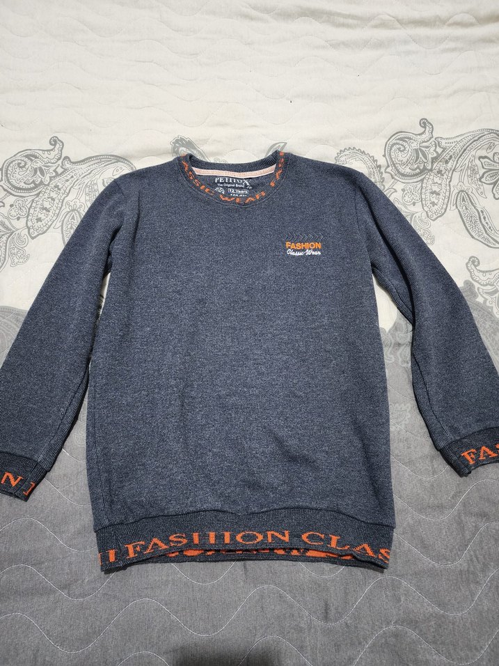 Gri Kapüşonlu Fermuarlı Erkek Çocuk Ceket - Görsel 4