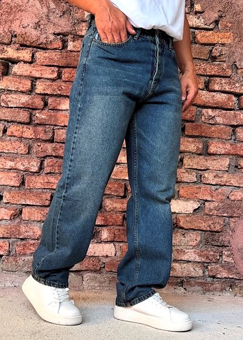 Erkek Laci Baggy Kesim Denim Jean Pantolon - Görsel 3