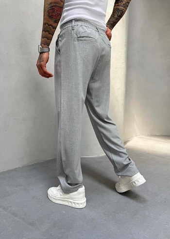 Baggy Gri kumaş Erkek Pantolon - Görsel 4