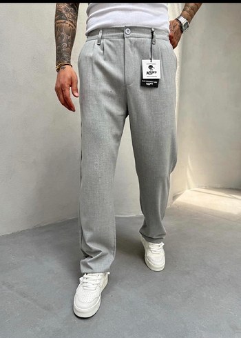 Baggy Gri kumaş Erkek Pantolon - Görsel 2