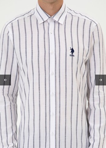 Desenli çizgili gömlek - Görsel 3