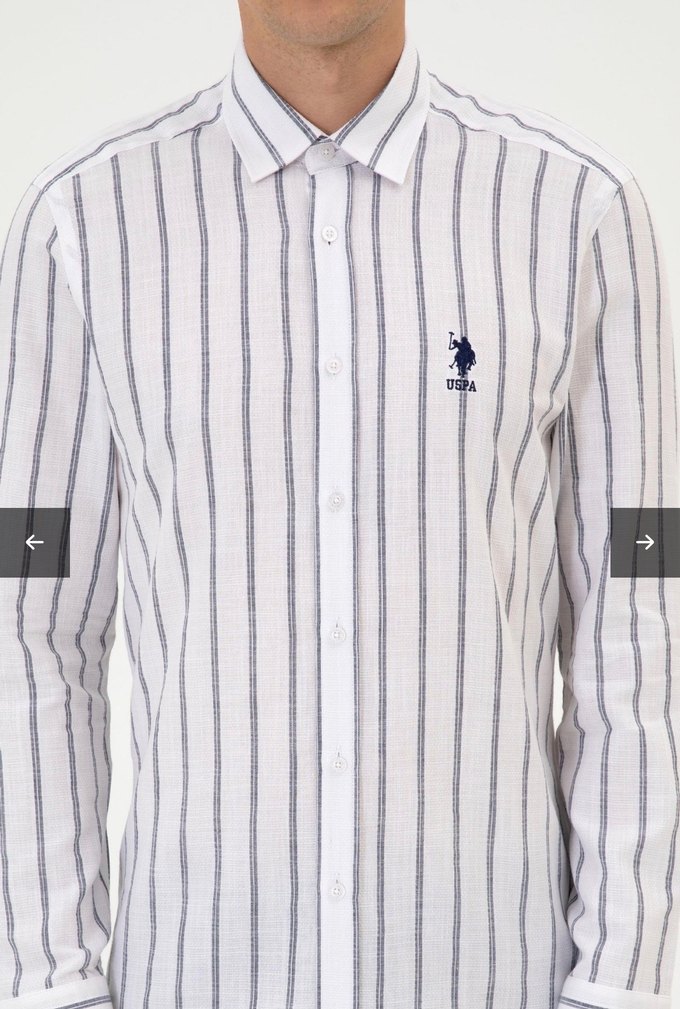 Desenli çizgili gömlek - Görsel 3