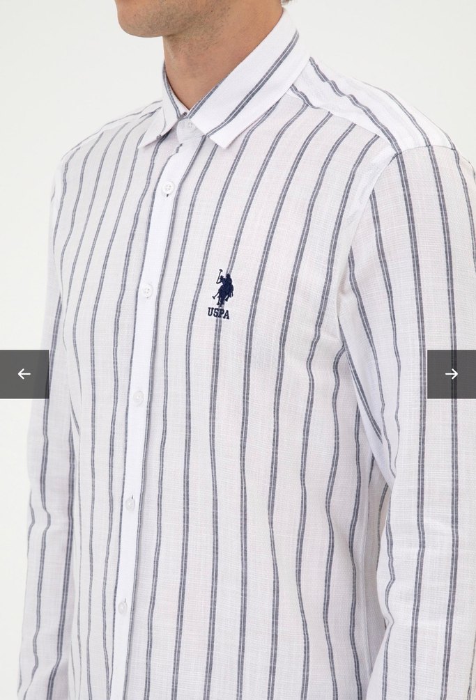 Desenli çizgili gömlek - Görsel 2