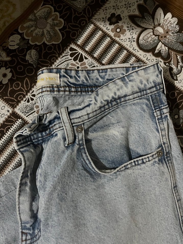 Buz mavisi Salaş Midi Boy erkek  Kot Pantolon - Görsel 2