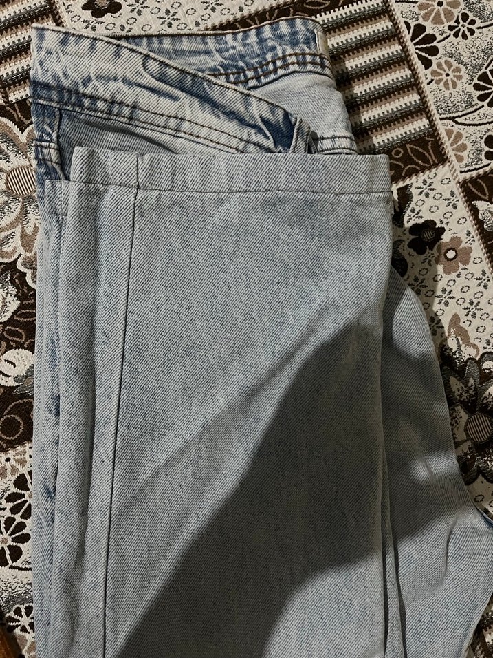 Buz mavisi Salaş Midi Boy erkek  Kot Pantolon - Görsel 3