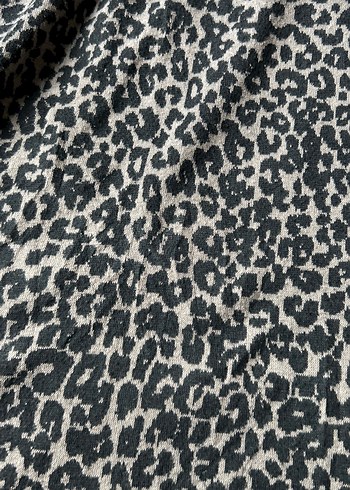 Uzun Kollu Desenli Gri Hamile elbise - Görsel 2